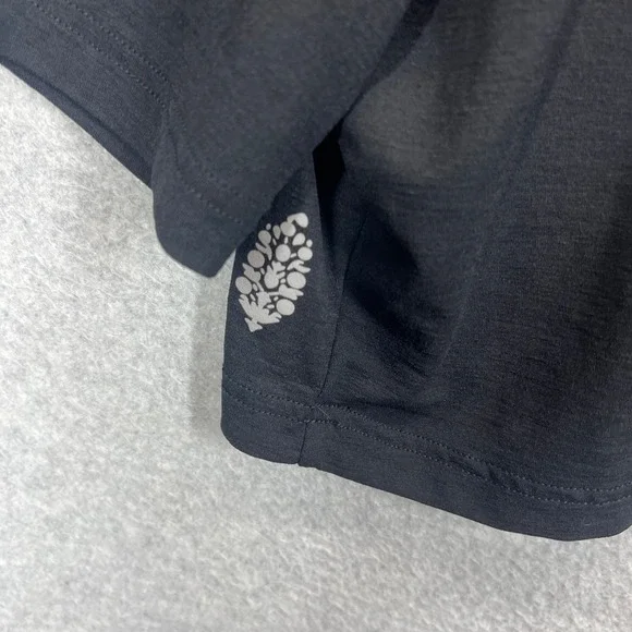 Free People FP Movement Crop Top Womens XS Black Graphic Activewear EUC - Picture 5 of 8